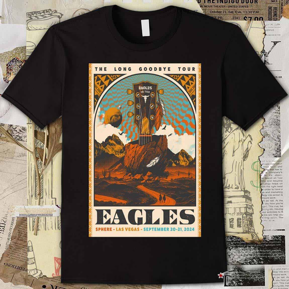 Vintage Poster The Long Goodbye Tour Eagle Sphere Las Vegas September