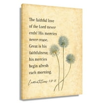 Vintage Posters Bible Verse Wall Art Lamentations 3 21-23 Picture Artwork Painting Canvas Decor For Bedroom Unframed 12x18 in