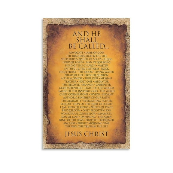 Vintage Posters,Name Above All Name Life, God Name Christ Bible Verse Posters Poster Decorative Painting Canvas Wall Art Living Room Posters Bedroom Painting