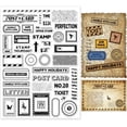 thumbnail image 1 of Vintage Postmark Postcard Clear Stamps 11.7x8.3 inch Postcard Frame Silicone Clear Stamp Seals Vintage Words Transparent Stamps for DIY Scrapbooking Cards Making Photo Album Journal DIY, 1 of 8