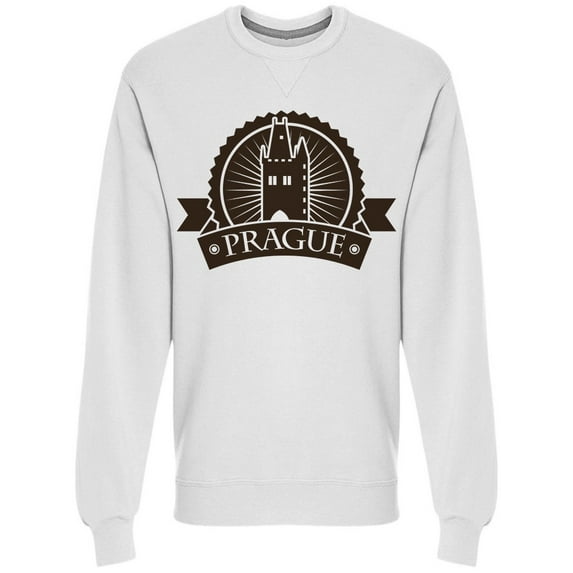 Vintage Prague Seal Graphic Sweatshirt Men -Image by Shutterstock, Male Large