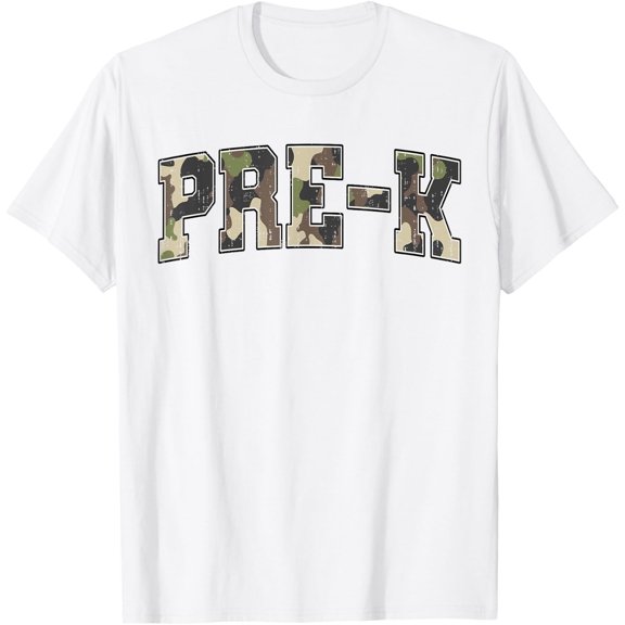 Vintage Pre K Old Camo Back To School Boys Kid Girl Teachers T-Shirt Size S-5XL