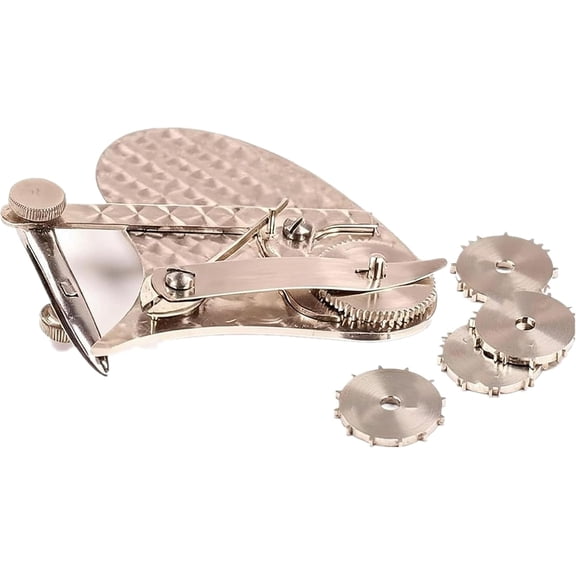 Vintage Precision Dotting Pen Set with 4 Brass Dotting Wheels,Mechanical Gear Train Ruling Pen, The Blueprint Drafting Tool for Architects Designers Engineers (B)