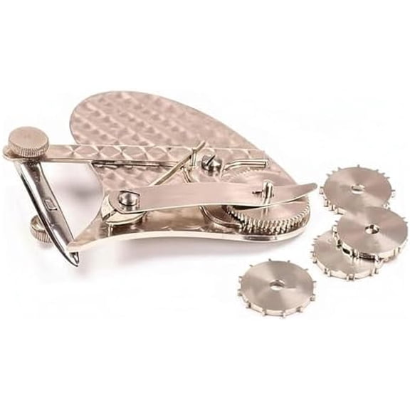 Vintage Precision Dotting Pen Set: The Blueprint Drafting Tool, Mechanical Gear Train Ruling Pen with 4 Brass Dotting Wheels, Technical Drawing Tool for Architects Designers Engineers (#B)