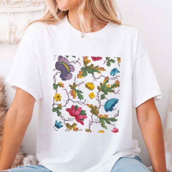 Vintage Pressed Flowers Shirt, Boho Cottagecore T-Shirt, Botanical Floral Tee. Wildflowers Womens Shirt, Fairycore Gift, Garden Lover Tee Unisex S-5XL Hot Trending Shirt, Vintage Birthday Gift