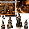 thumbnail image 1 of Vintage Primitive Witch Trio Halloween Decor, Set of 3 Rustic Wooden Witch Figurines Farmhouse Halloween Tabletop Decorations for Mantel Shelf Desk Home Fall Party Decor Gift, 1 of 6