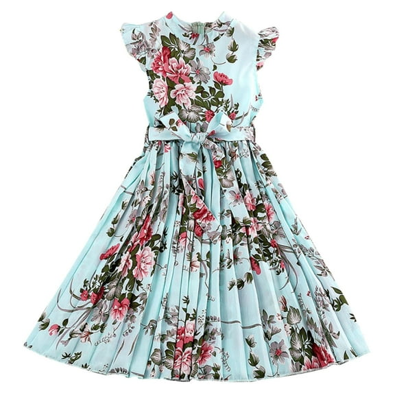 Vintage Princess Dresses for Girls Dresses Girls Long Floral Dresses Girls 5t Toddler Girl Clothes Fall Beautiful Dresses for Girls 11 Years And up for A Party Girl's Casual Dress Summer Scoop Flower
