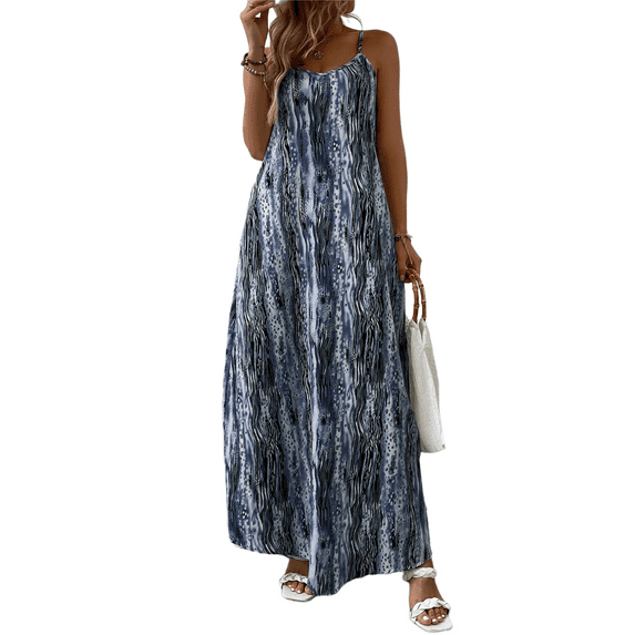 Vintage Print Summer Fashion Dresses for Women