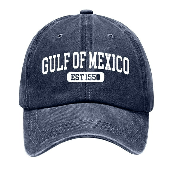 Vintage Print Unisex Adjustable Baseball Cap for Men Women - Sand-Washed Fabric, Mexico Design, Casual Outdoor Accessory