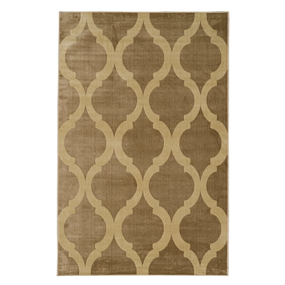 Vintage Prospect Beige Area Rug 8 x 10 Microfiber Polyester Distressed Design