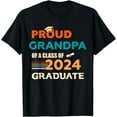 thumbnail image 1 of Vintage Proud Grandpa Of A Class of 2024 Graduate Senior 24 T-Shirt, 1 of 3
