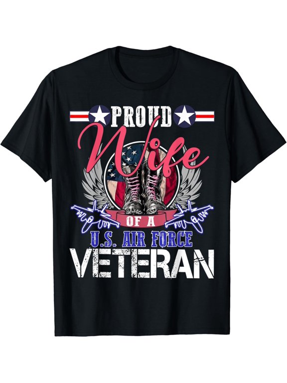 Vintage Proud Wife Of A U Air Force Mom Dad T-Shirt