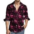 thumbnail image 1 of Vintage Psychedelic Mens Long Sleeve Button Down Shirts, Casual Men's Button Up Shirt with Pocket, 1 of 6