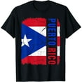 thumbnail image 1 of Vintage Puerto Rican Flag Puerto Rico Pride Roots Heritage T-Shirt, 1 of 4