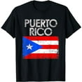 thumbnail image 1 of Vintage Puerto Rico Puerto Rican Flag Pride Gift T-Shirt, 1 of 5