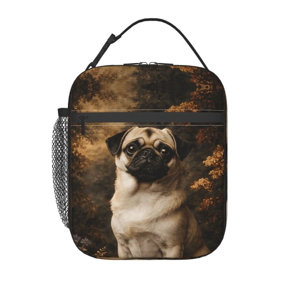 Vintage Pug Dog Lunch boxs Portable Thermal Lunch Bags