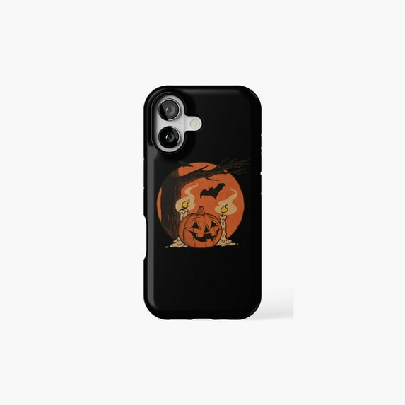 Vintage Pumpkin Scene Retro Halloween Art Universal Phone Case for iPhone 11–17 Pro Max