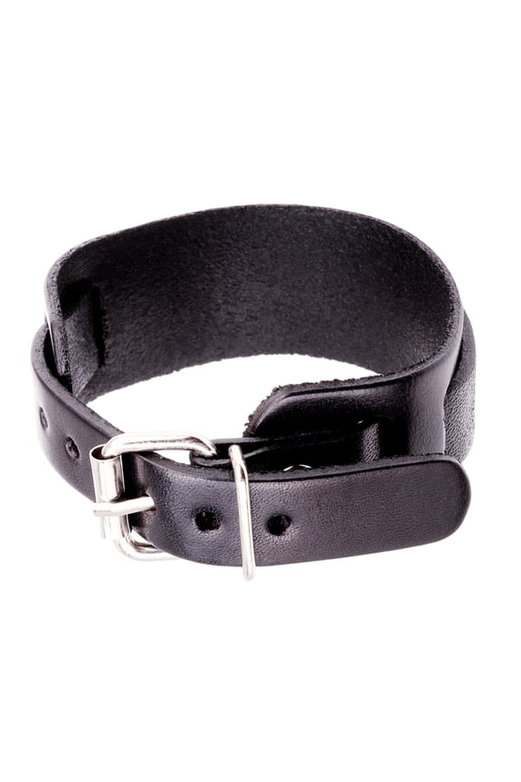 Vintage Punk Adjustable Wrist Cuff Double Strap Leather Wristband Unisex Hand Accessory