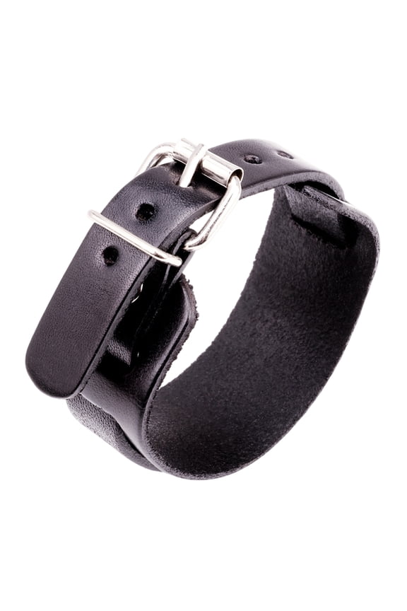 Vintage Punk Adjustable Wrist Cuff Double Strap Leather Wristband Unisex Hand Accessory
