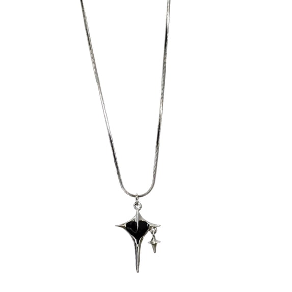 Vintage Punk Neckchains Adjustable Length Star Pendant Necklace Snake Bone Designs Clavicle Chains Accessory
