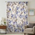 thumbnail image 1 of Vintage Purple Flower Sheer Curtains 54 Inches Long, Farmhouse Botanical Floral Retro Light Filering Curtains, Breathable Simi Curtain Privacy Drapes for Kitchen Bathroom Small Window Treatment, 1 of 9