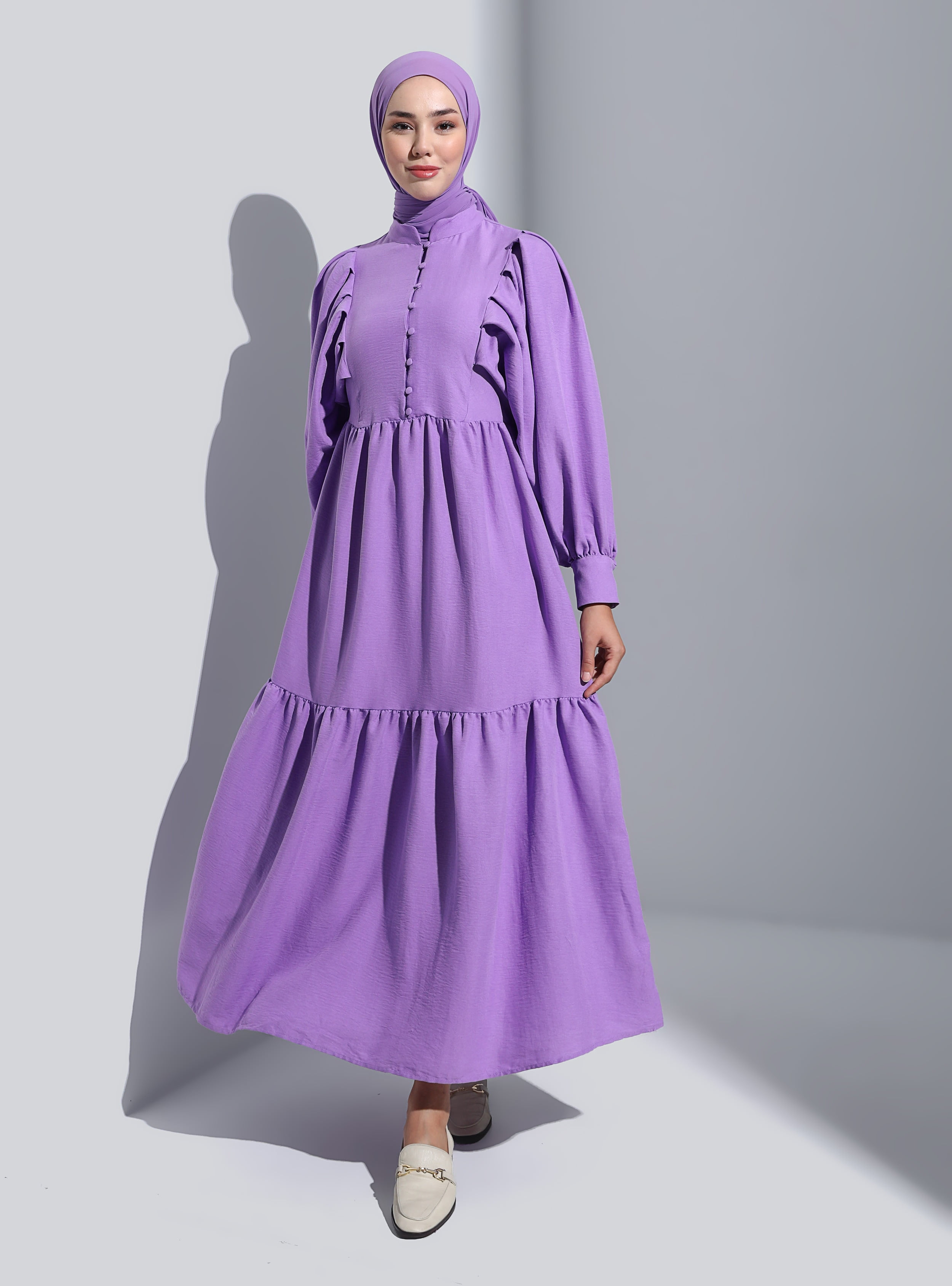 Vintage Purple - Modest Dress