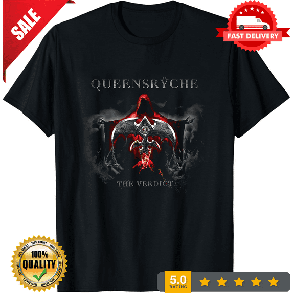 Vintage QUEENSRYCHE THE VERDICT TOUR Unisex Black T-Shirt All Size S To 5XL LL1154, LIMITED EDITION-TH72313