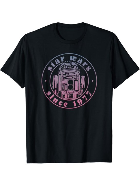 Vintage R2-D2 Since 1977 Circle Badge T-Shirt Trending Birrthday Tee Gifts Vintage Tee -Birthday Gifts, Unisex T-Shirt