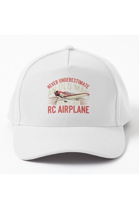 Vintage RC Plane Baseball Hat, Remote Control Aviation Graphic Design, Classic Cap