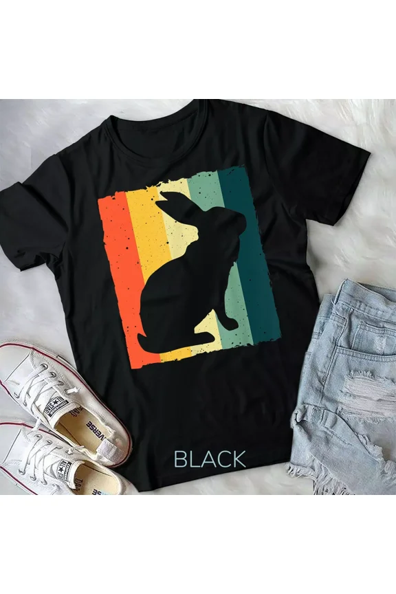 Vintage Rabbit Design for Bunny Lovers, Men, Women, Boys, and Girls New Unisex T-Shirt