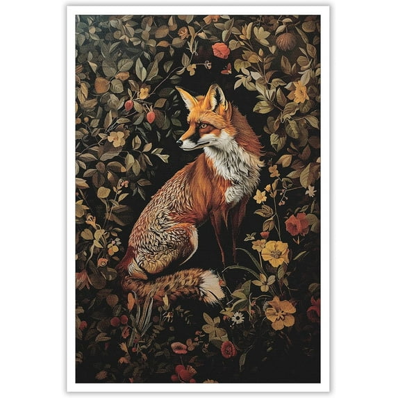 Bumble Bee Poster William Morris Wall Art Retro Farmhouse Mid Century Botanical Cottagecore Dark Academia Decor Canvas Prints Gothic Insect Posters for Office Bedroom Living Room 8x12inch Unframed