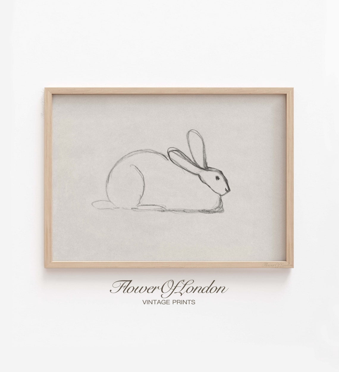 Vintage Rabbit Sketch Antique Nursery Rabbits Girls And Bunny Drawing ...