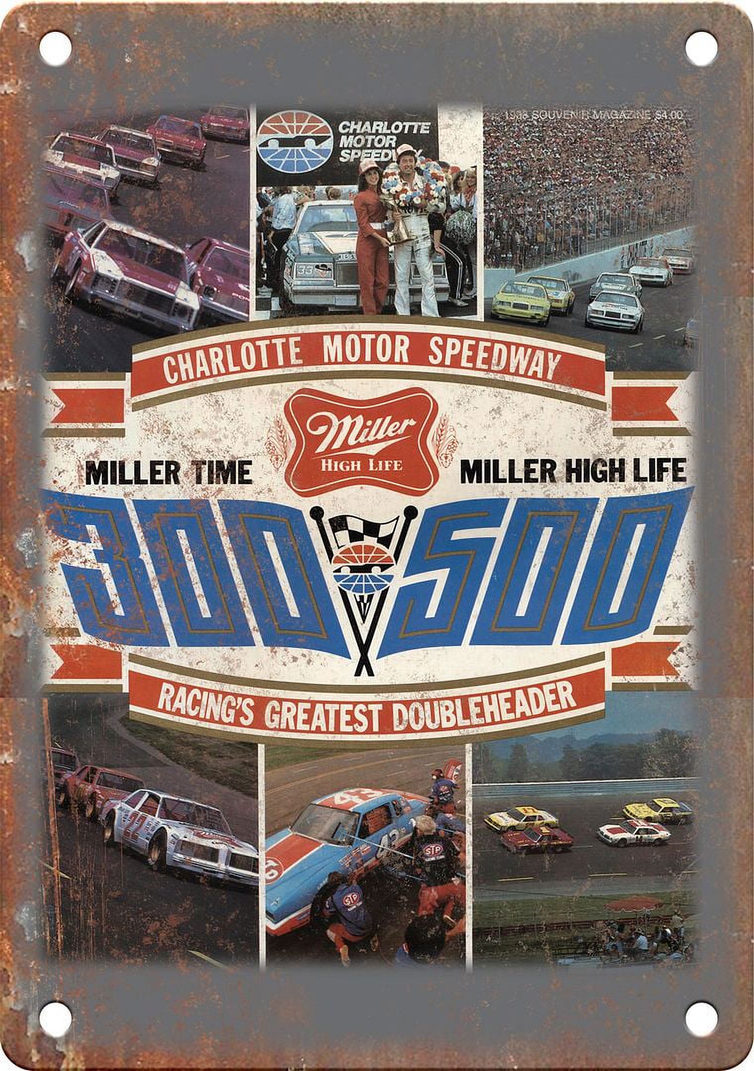 Vintage Racetrack Program Cover - Retro Look Metal Sign - Jumbo 10