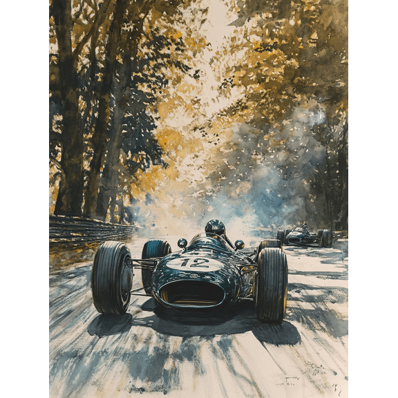 Vintage Racing Car Canvas Print/Wall ArtSuitable for Living RoomBedroomOfficeGarageMan Cave Decoration.