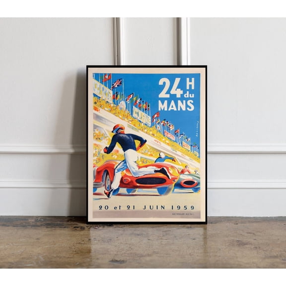 Vintage Racing Poster Grand Prix Poster Monaco Race Poster Racing Decor Art Racing Fun Gift Idea Gift For Him Vintage Racing Print