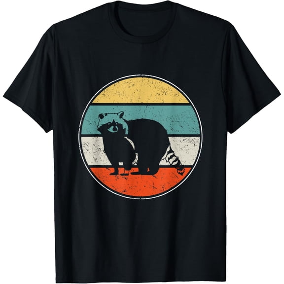 Vintage Racoon Retro Sunset Raccoon Lover T-Shirt