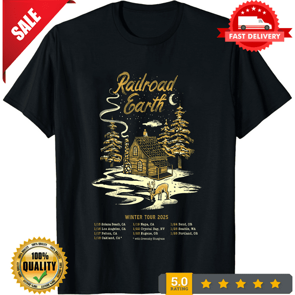 Vintage Railroad Earth Winter 2025 Tour Shirt, ULTRA LIMITED-TH72023