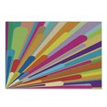 thumbnail image 1 of Vintage Rainbow Cutting Board, Burst of Vibrant Colored Lines Funky Graphic Disco Design from the Sixties, Decorative Tempered Glass Cutting and Serving Board, Small Size, Multicolor, by Ambesonne, 1 of 1