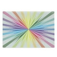 thumbnail image 1 of Vintage Rainbow Cutting Board, Retro Style Burst Effect with Halftone Details Colorful Rays Pop Sixties, Decorative Tempered Glass Cutting and Serving Board, Large Size, Multicolor, by Ambesonne, 1 of 1
