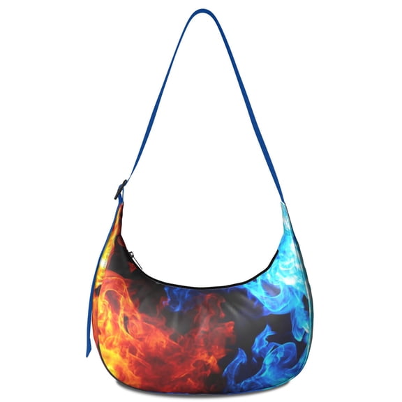 Vintage Rainbow Gradient Crossbody Tote for Women, Classic Pop Art Shoulder Bag, Lightweight Water-Resistant Hobo Purse with Fashionable Psychedelic Tie Dye Print