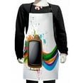 thumbnail image 1 of Vintage Rainbow Kids Apron, Old Television with Colorful Wavy Lines Color Splashes Media Communication, Boys Girls Apron Bib with Adjustable Ties for Cooking Baking Painting, Multicolor, by Ambesonne, 1 of 2