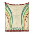 thumbnail image 1 of Vintage Rainbow Soft Flannel Fleece Throw Blanket, Old School Circus Tents Design with Stars and Curved Lines Advertisement, Cozy Plush for Indoor and Outdoor Use, 70" x 90", Multicolor, by Ambesonne, 1 of 6