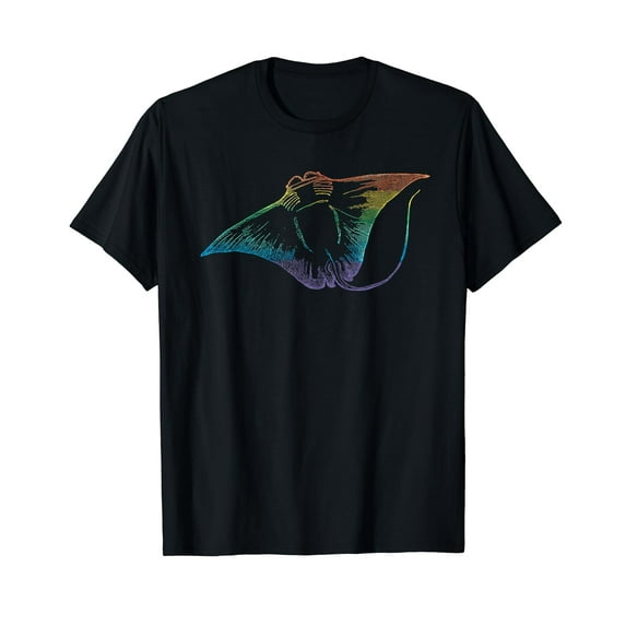 Vintage Rainbow Stingray Nautical Ocean Animal Cute T Shirt