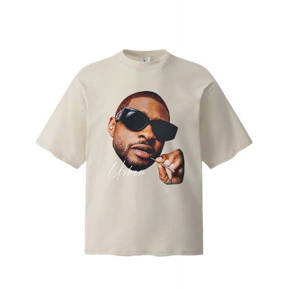 Vintage Rap Music Inspired Graphic Tee, Oversized Y2K Style Soft Cotton Shirt Graphic Tee Gift, Concert Tour Merch, Music RnB Singer Shirt SAND