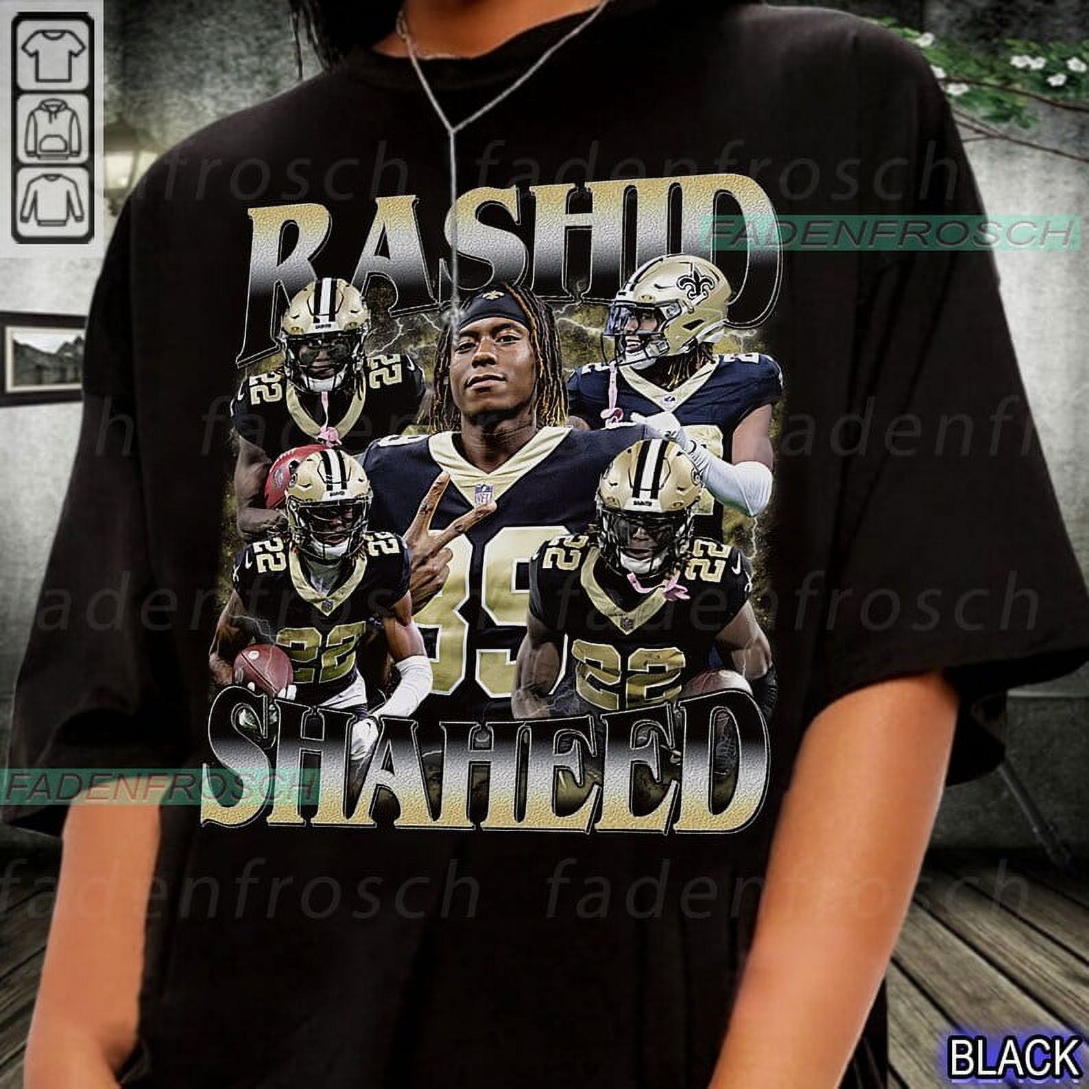 Vintage Rashid Shaheed Tee, New Orleans Football Shirt, Vintage 90s ...