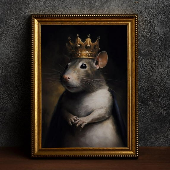 Vintage Rat King Poster, Home Decor, Animal Lover Gift, Classic Art