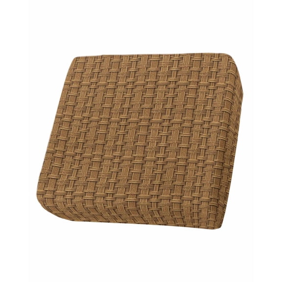Vintage Rattan Couch Cushion Covers Stretch, Washable Sofa Seat Covers Individual Seat Cushion Sofa Slipcovers Minimalist Abstract Wicker Texture Brown Couch Cover Furniture Protector S-1PCS