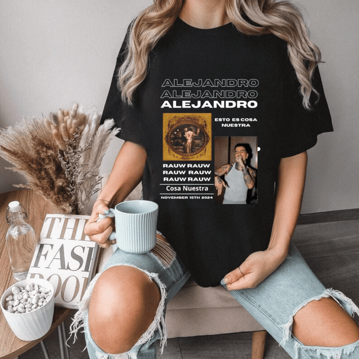 Vintage Rauw Alejandro Tshirt, Cosa Nuestra Tour 2025 Graphic Tee