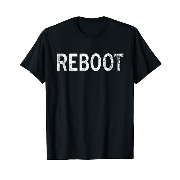 Vintage Reboot Distressed Techie Humor T-Shirt
