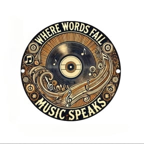 Vintage Record-Inspired Circular Decor Sign - Ideal for Home, Bar, Cafe & Garage Ambiance | Wood Fiberboard Music Festival Wall Art